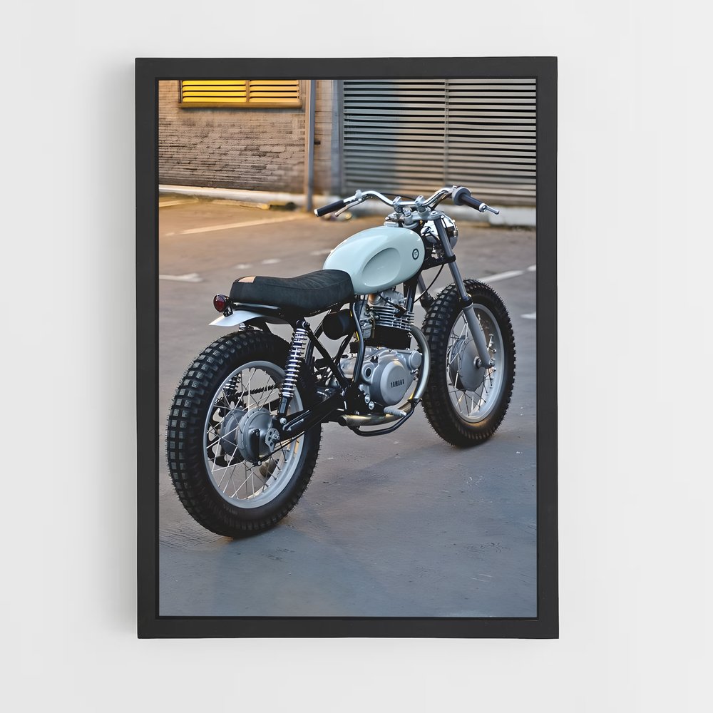 Poster Café Racer Blanc – affiche Ducati (vue 2)